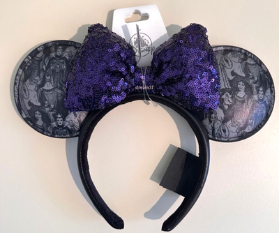 NWT Villains Sequins Bow Ears 2025 Disney Parks Sketch Villains Ears Maleficent Ursula  main image 3