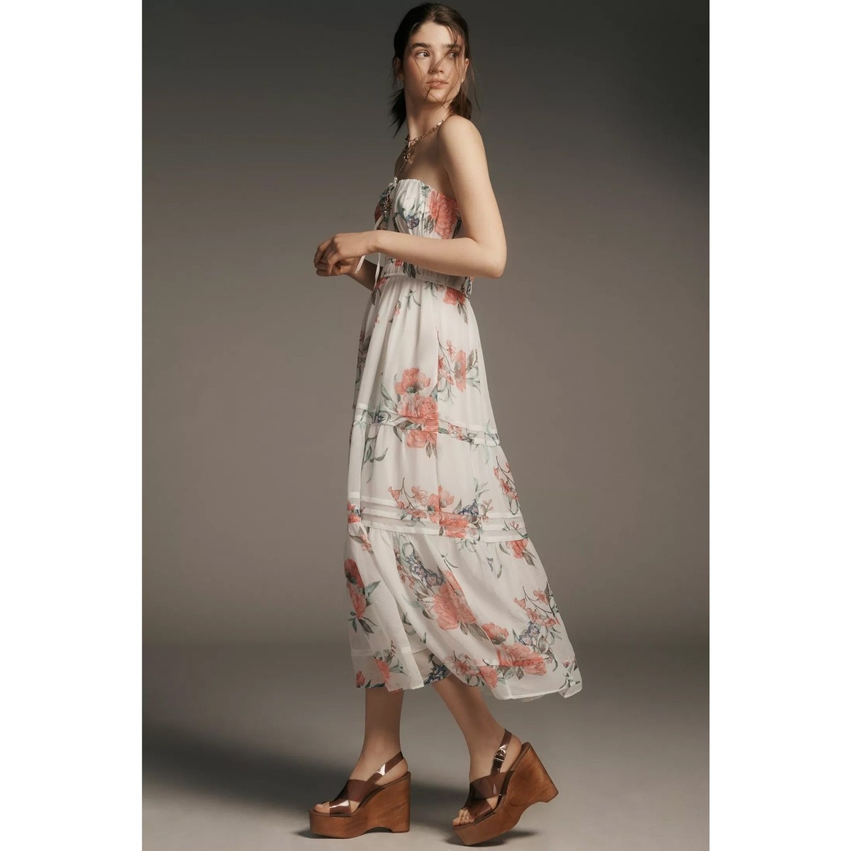 nwt by ANTHRPOLOGIE sz S Somerset Maxi Dress Sleevelss Chiffon Edition nwt by ANTHRPOLOGIE sz S Somerset Maxi Dress Sleevelss Chiffon Edition