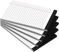 5X8 Legal Pads Writing Pad Note Pads, 5 Pack College Ruled Lined Paper Pad, Whit