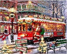 Christmas Jigsaw Puzzle by Springbok Christmas Trolley 1000 Piece Made in USA