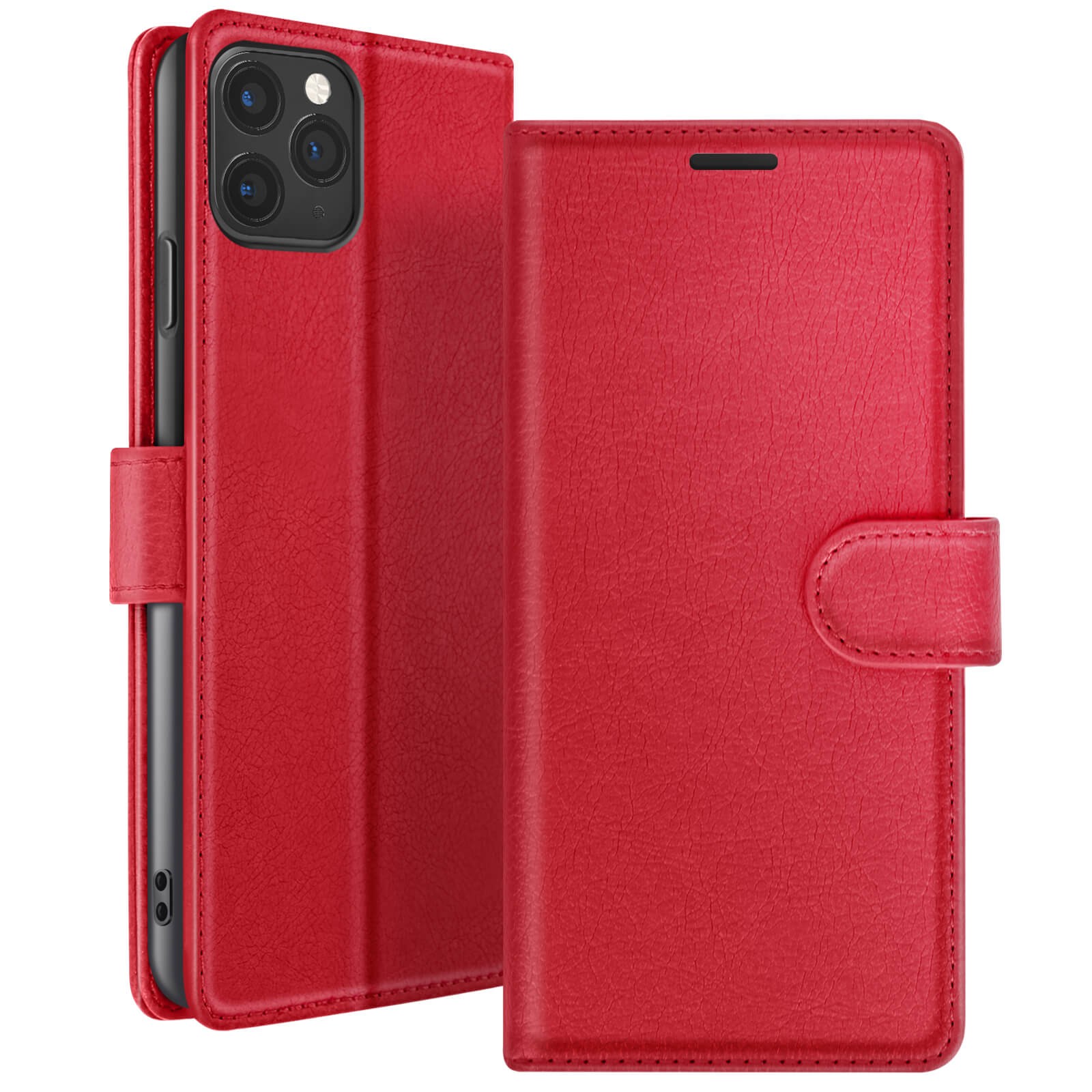 Housse iPhone 11 Pro rouge Zanaé à rabat magnétique vidéo