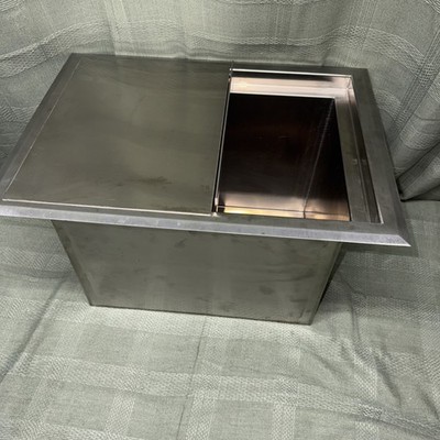 Commercial Stainless Steel Drop-In Ice Bin Chest Sliding Door 14''x9 1/2 x10  New