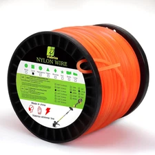 String Trimmer Line, Square Orange Heavy Duty Weed Eater String, Premium Nylon