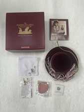 American Girl Samantha  s Accessories Burgundy Hat Purse Brooch W Box Retired