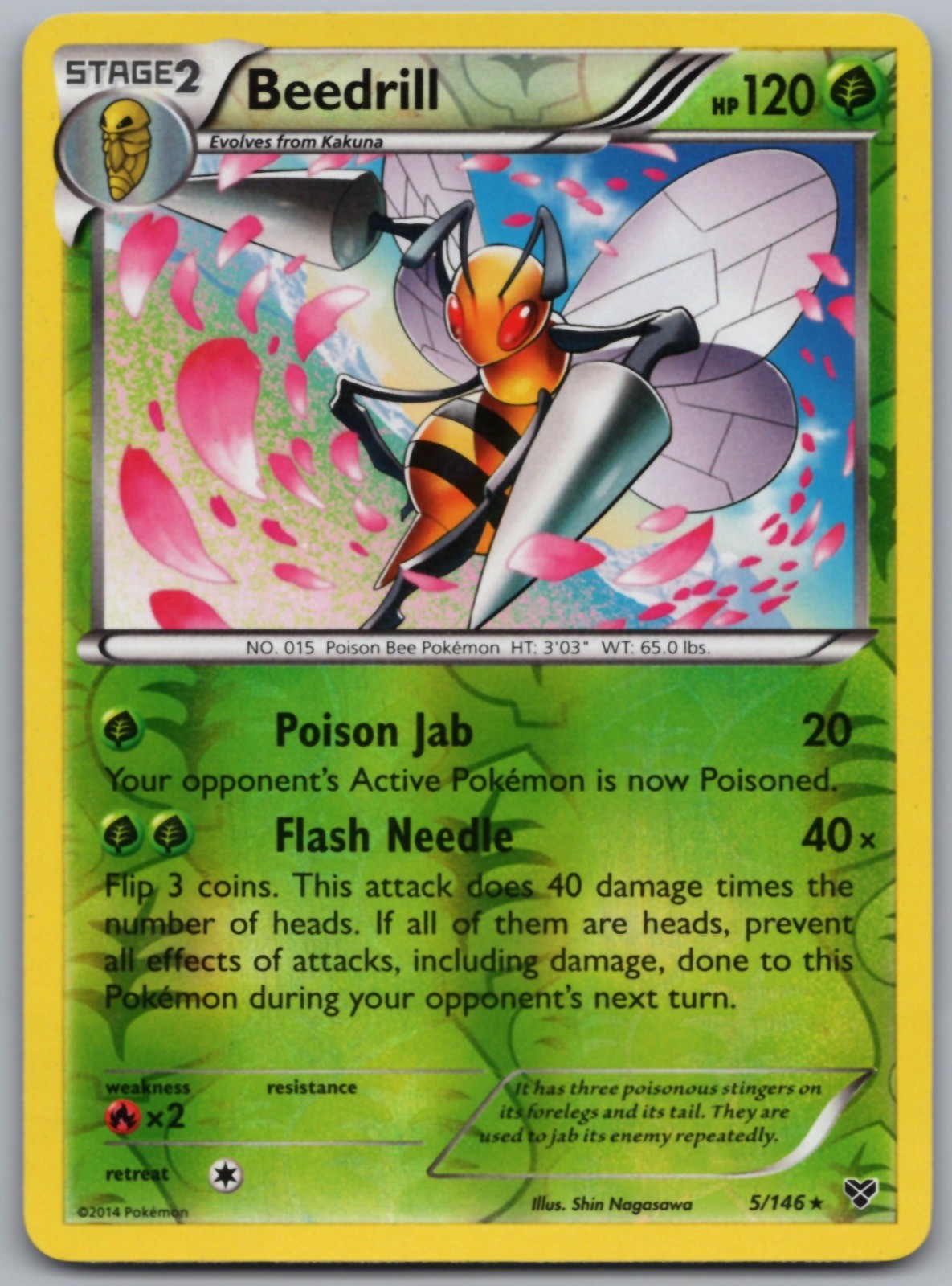 Beedrill Rare XY Base Set 5/146 MP