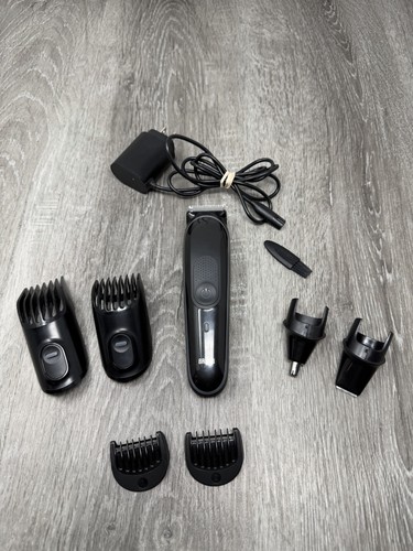 Braun 5541 Trimmer with Charger, Attachments & Brush -  TESTED - WORKS