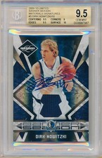 DIRK NOWITZKI 2009-10 Panini LIMITED Banner Season Sigs PATCH AUTO /25 BGS 9.5