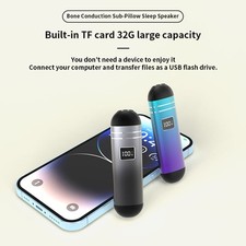 Bone Conduction Pillow Speaker BT 5.3 32GB Memory Timer Function LED Displa Part