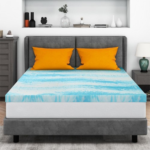 Mattress Topper Full 2 Inch Gel Memory Foam Bed Topper for Full Size Bed Cert...