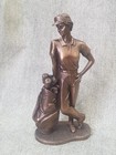 Lady Golfer Statue Golf Trophy Gift Cold Cast Bronze Ornament Gift (706)