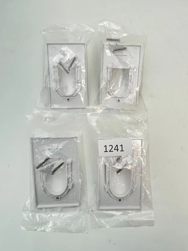 LOTE DE 4 placas de pared de cable Vanco 120614X, 2 piezas, 1,5" de largo x 1,25" de ancho Foto 3 de 3