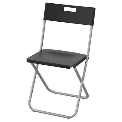 Ikea Gunde Folding Chair Black Sturdy Indoor And Outdoor Chair