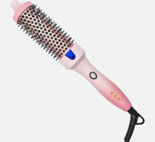 K K 1.5 Inch Heated Curling Brush Ceramic Tourmaline Pink