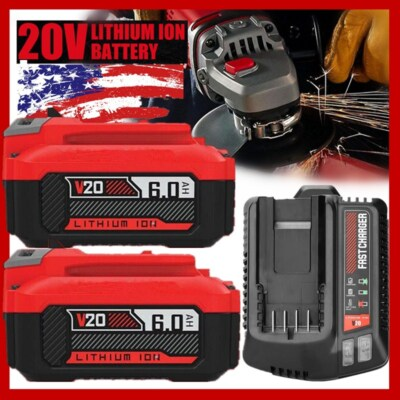 #ad #ad 20V 6.0Ah 20 Volt Max For Craftsman V20 Li Ion Battery Charger CMCB206 CMCB204 $64.00