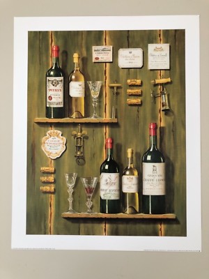 FABRICE DE VILLENEUVE, ''FRANZÖSISCHE WEINE I'' SELTENER AUTHENTISCHER KUNSTDRU...