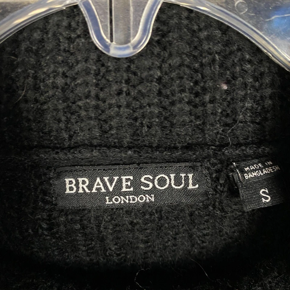 Suéter Brave Soul Para Mujer Pequeño Pullover Negro 100% Acrílico Tejido S Foto 3 de 4