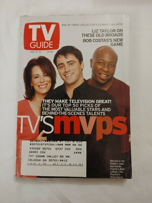 TV Guide Feb 10-16 Jane Kaczmarek, Matt LeBlanc, Steve Harris 2001              