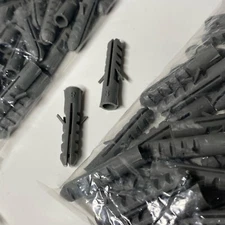 500 X Wall Plugs Heavy Duty Rimless Grey Nylon M8 x 40 - NEW Onestopdiy