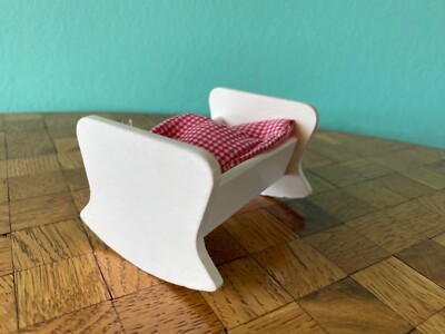 Babywiege Wiege Caco  Puppenstube Puppenhaus 1:12 dollhouse cradle