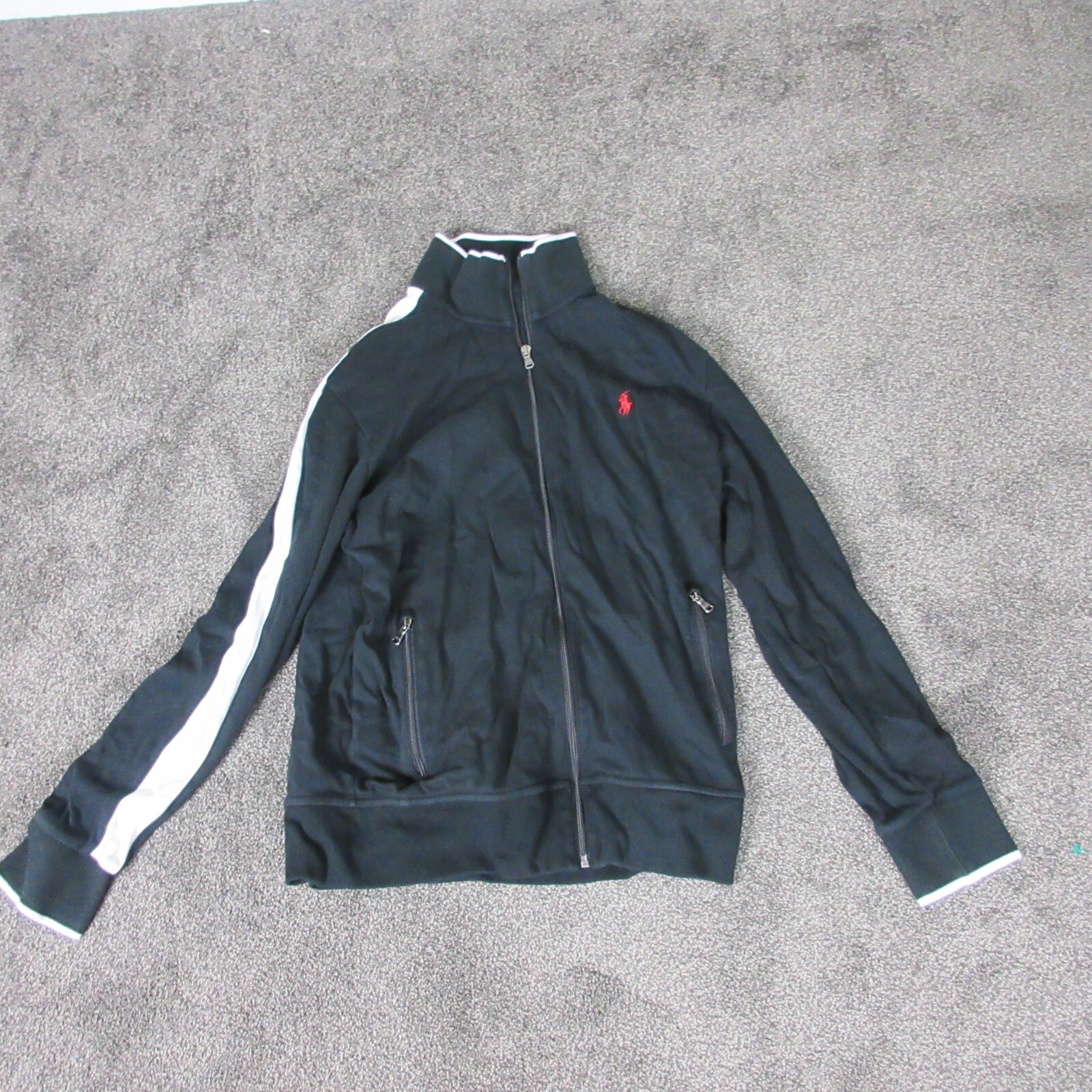 Ralph Lauren Giacca Uomo Media Nera Bianca Pista Rosso Pony