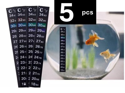 5 Stück Platzsparende Thermometer Aufkleber für Aquarium, Gewächshaus, Kühlschrank, Zimmer