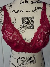 Romwe Red Lace Bra Size S