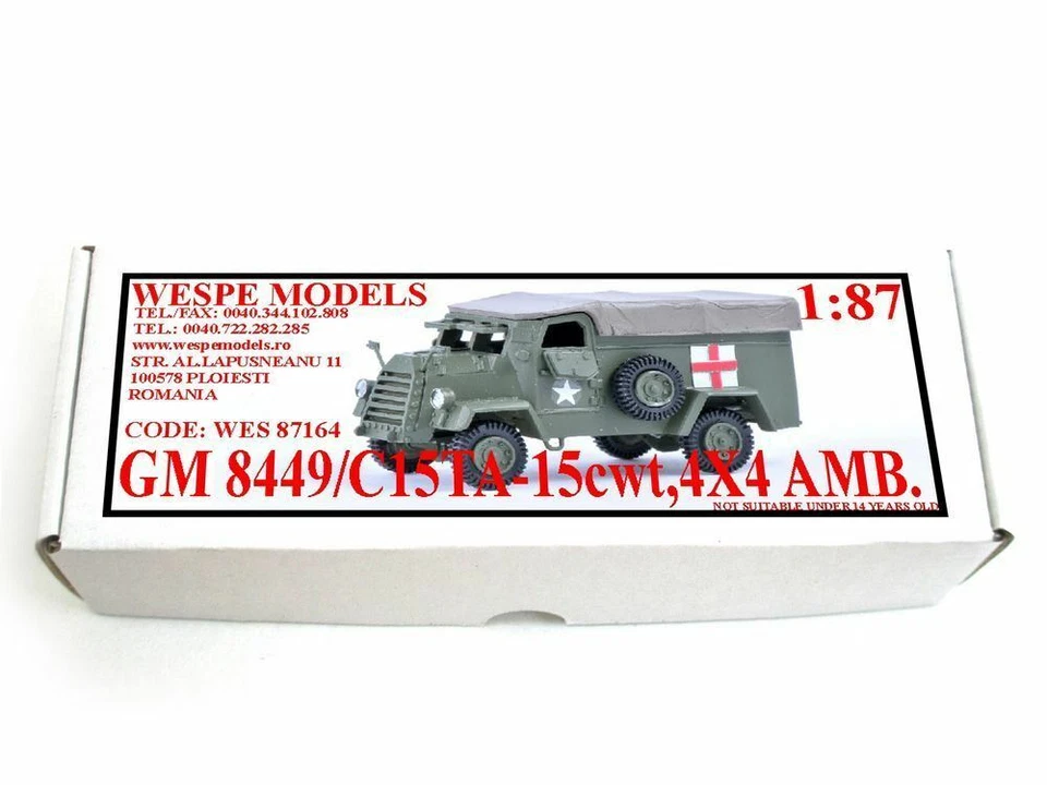 GM 8449 C15TA Armored Ambulance Wespe Models 87164 New 1/87 Scale Resin Kit - Image 2 of 4