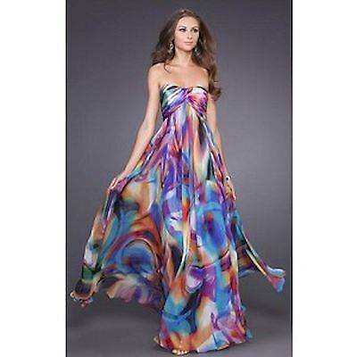 watercolor prom dress