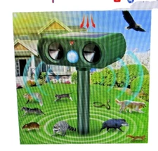Two (2) Solar Ultrasonic Animal Dog Cat Skunk Deer Raccoon
