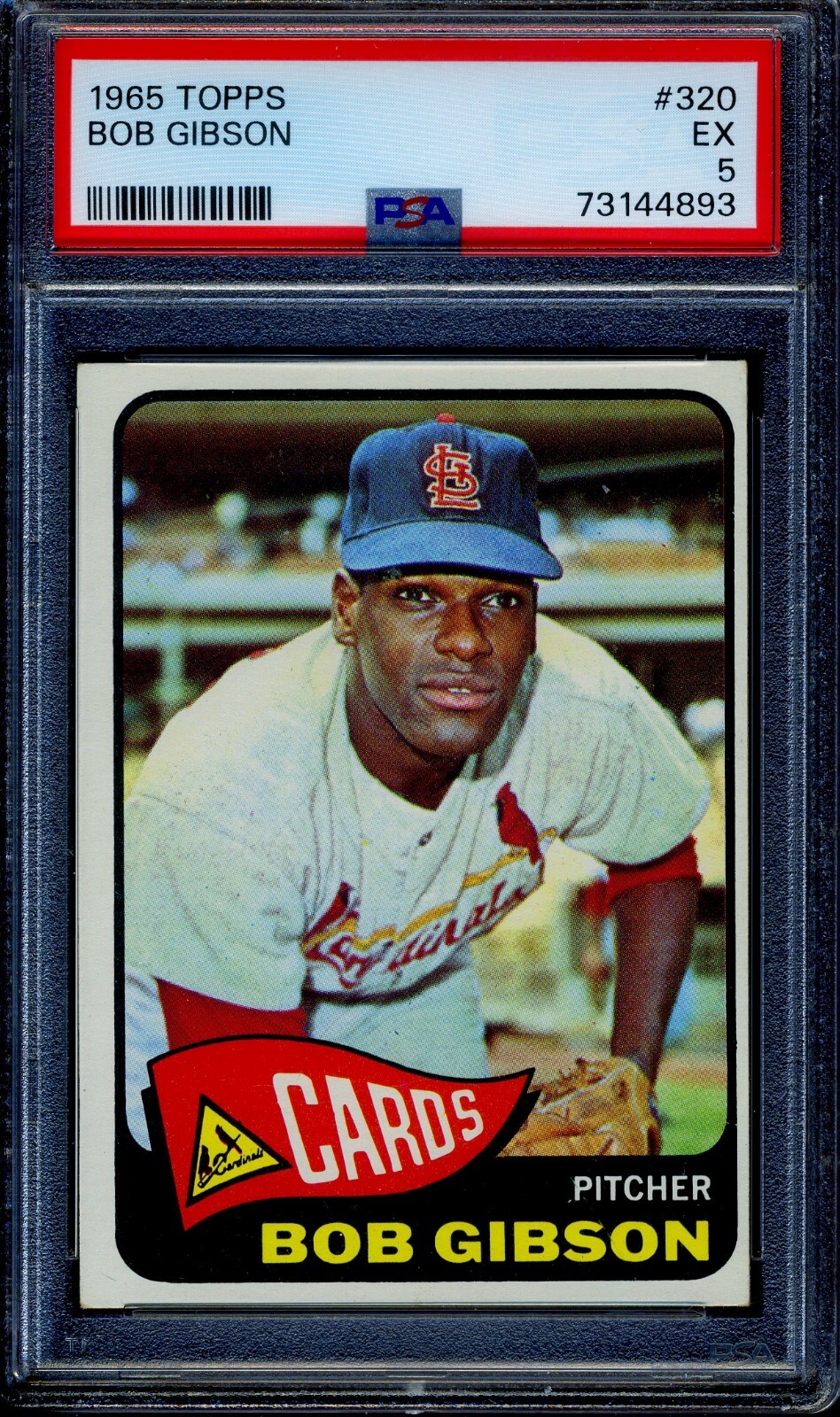 1965 Topps #320 Bob Gibson PSA 5 EX *St. Louis Cardinals*