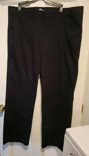 Dickies Pants Womens 18L (40x33) Black Relaxed Fit Straight Leg Spandex Stretch