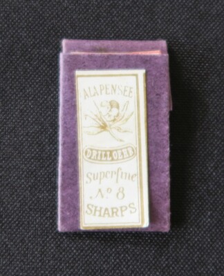 Altes Etui Nadel A LA PENSEE 8 Kurzwaren Needle sharp Sewing Nadeln