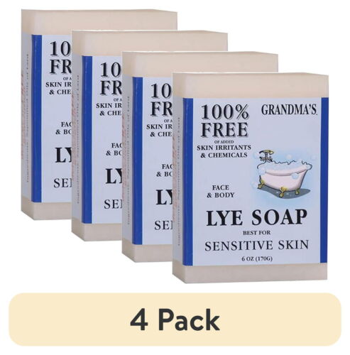 (4 pack) Remwood Products Co. Grandma's Lye Soap for Face & Body 6 oz Bar(S)