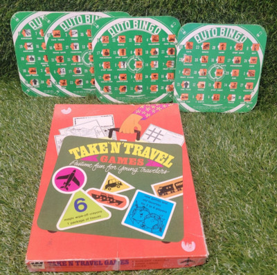 Vintage 1969 Western Publishing Take 'N' Travel Games Whitman & Regal Auto Bingo