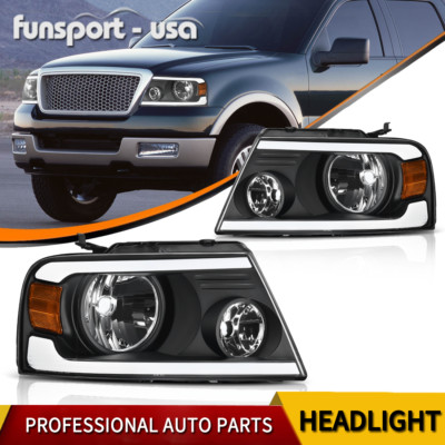 For 04-08 Ford F150 06-08 Lincoln Mark LT Sequential LED DRL Headlights Headlamp