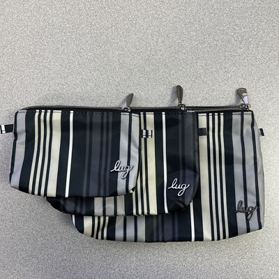 Lug Tackle 3pc Storage Pouches-Black/Grey/Tan Stripes