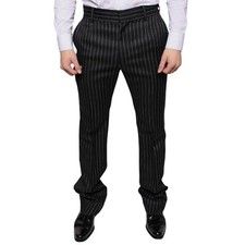 DOLCE & GABBANA Pants Black Stripes Skinny Men Dress Trouser IT48/W34/M 1050usd
