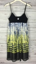 Intrigue Dress Women's Size 4 Multicolor V-Neck Spaghetti Strap Lined Chiffon