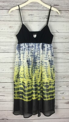 Intrigue Dress Women's Size 4 Multicolor V-Neck Spaghetti Strap Lined Chiffon