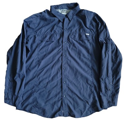 Chemise homme manches longues Columbia PFG Omni Shade bleu