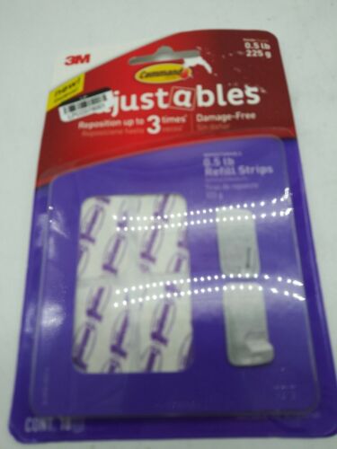 3M Command adjustables 1/2 lb Refill Strips Reposition up to 3 times 17820-18ES - 第 1/4 張圖片