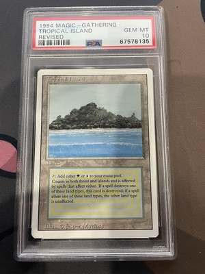 Tropical Island Revised Edition PSA 10  MTG Magic the Gathering