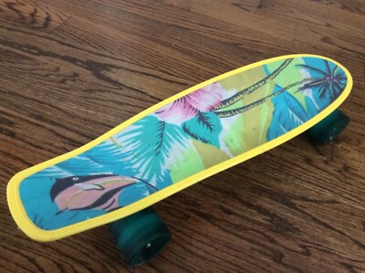 Kryptonics skateboard yellow blue penny board sports hawaii oceanic Beachy 