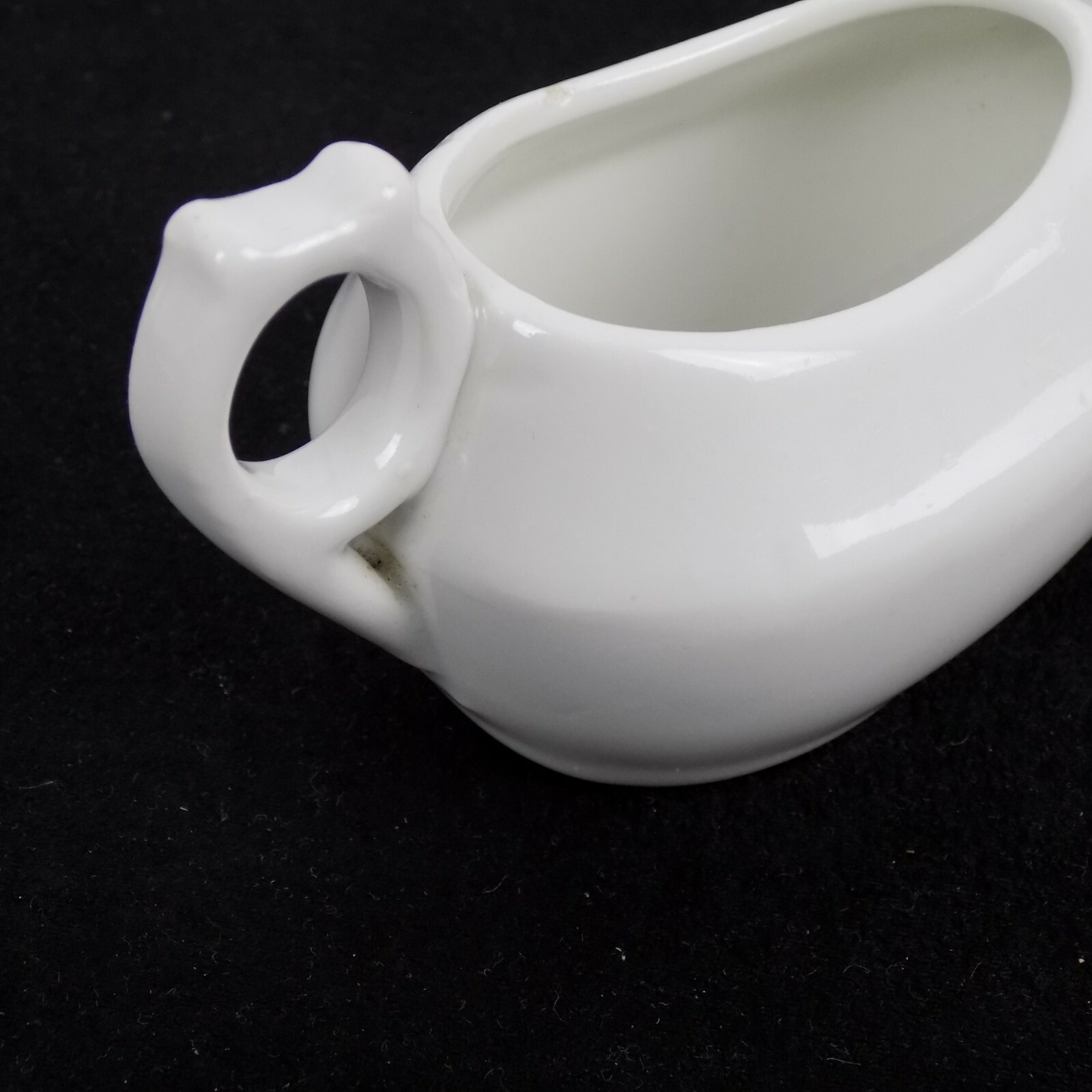 VINTAGE White Porcelain Pap Boat Infant Invalid Feeder