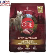 High Protein Dry Dog Food Real Turkey Venison Natural Adult Kibble 7.4lb New