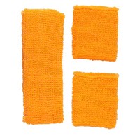 Neon SchweißBäNder Orange Aerobic Stirnband FüR 80Er Jahre Sport-Set Damen