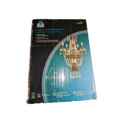 Rare Bel Air Lighting Swarovski Crystal Spectra 8 Light Chandelier #126541