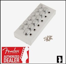 Genuine Fender 6 inline LEFTY chrome 'F' 70's Style tuners - NEW 099-0822-102