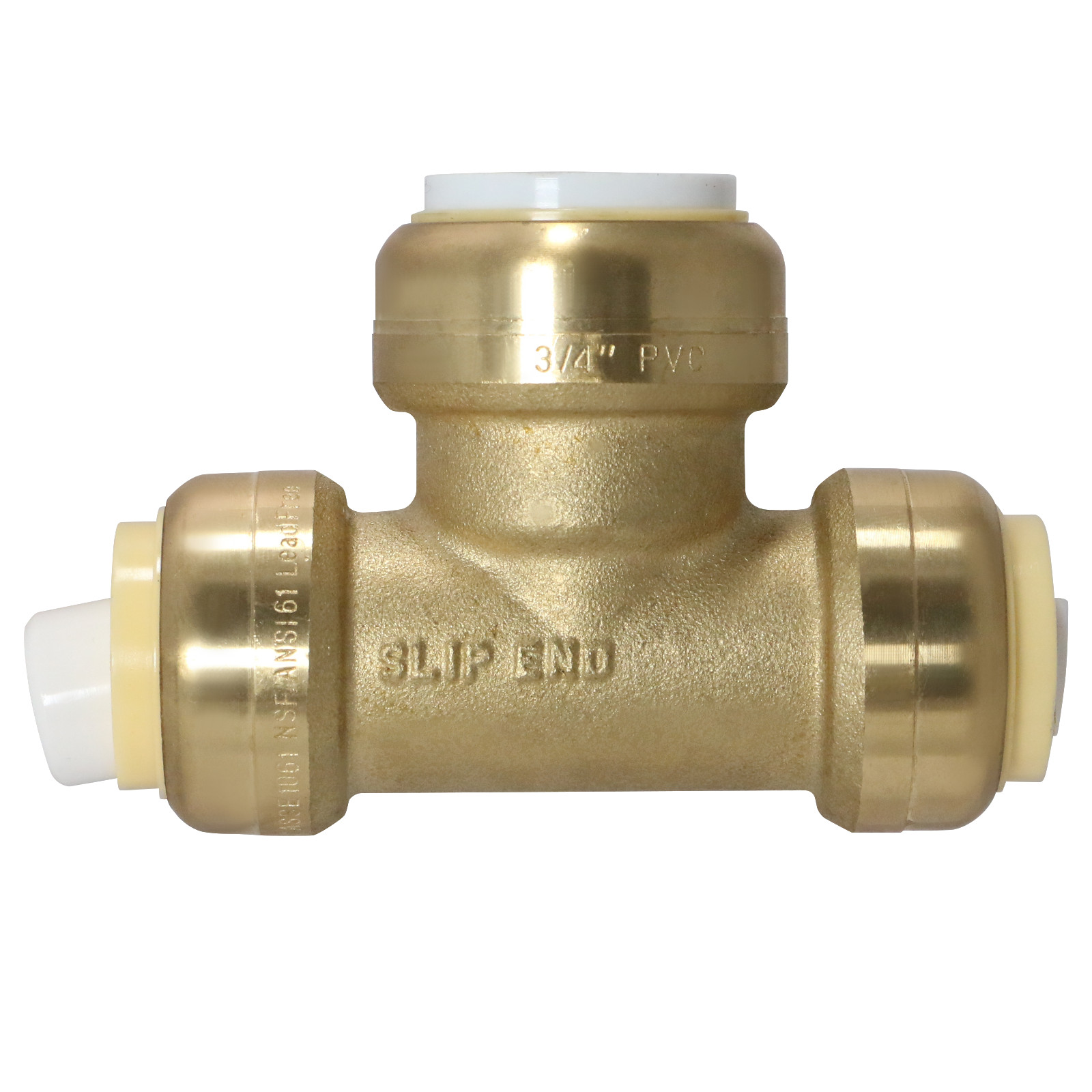 10 Pack XFITTING 3/4" Push Fit x 3/4" Push Fit x 3/4" PVC Tee, Push-to-Connect