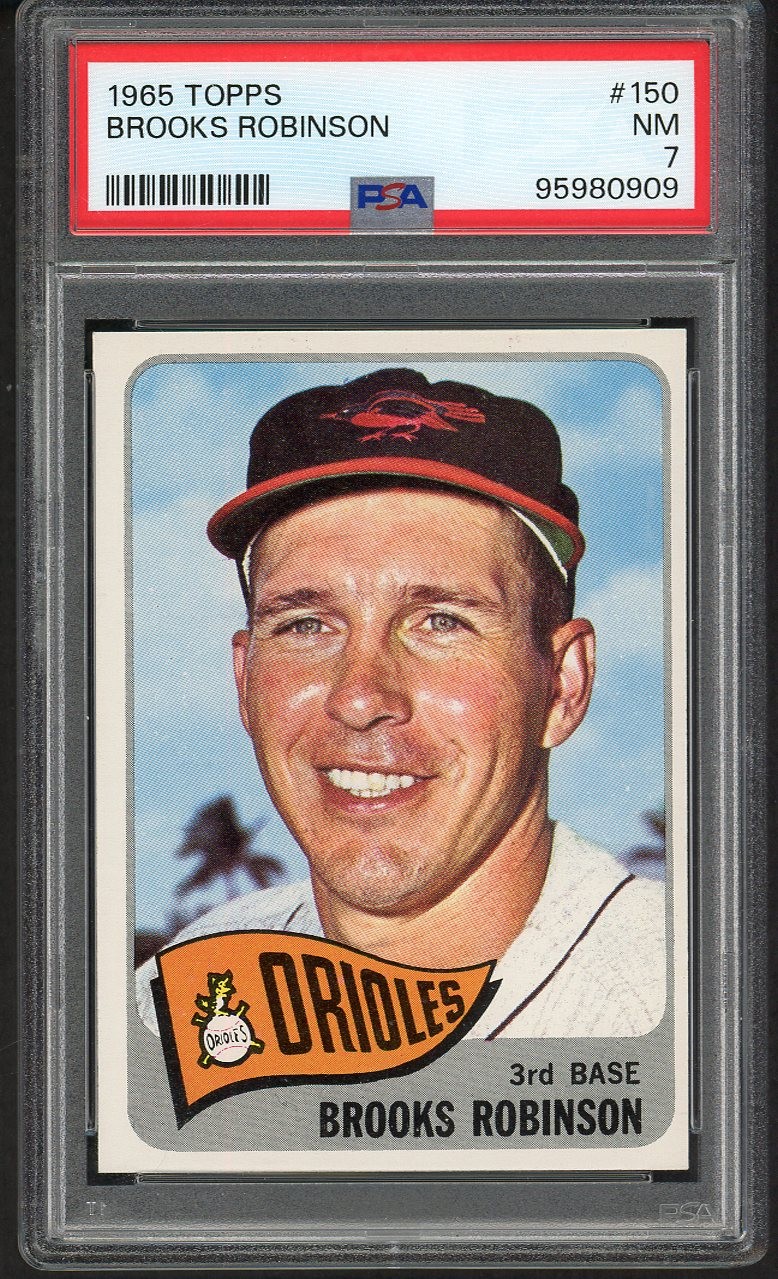 1965 TOPPS #150 BROOKS ROBINSON ORIOLES PSA 7 NM 545309 (KYCARDS)